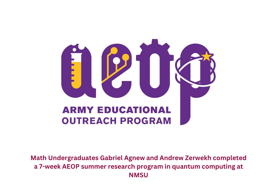 Math Undergraduates completed 7-week AEOP summer research program in quantum computing